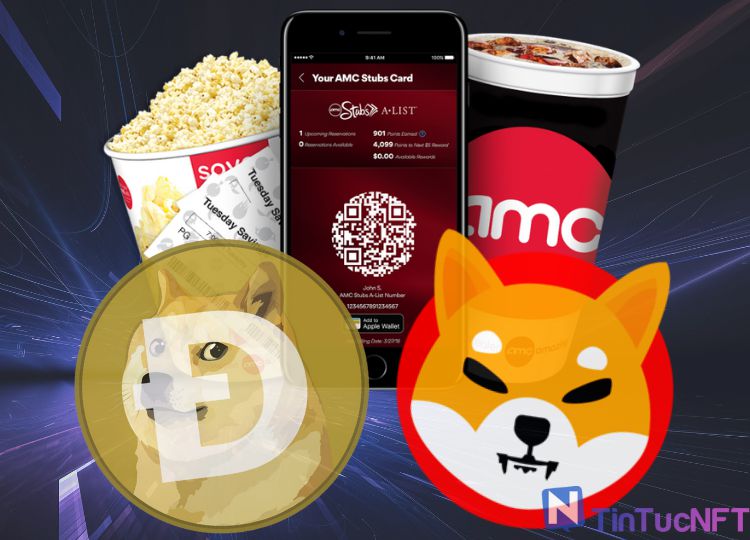 Ứng dụng di động của AMC hiện chấp nhận Shiba Inu và Dogecoin